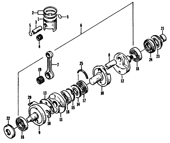 Parts Diagram for Arctic Cat 1996 MONTEGO WATERCRAFT CRANKSHAFT