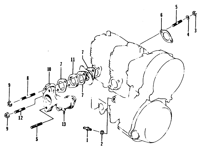 Parts Diagram for Arctic Cat 1995 PUMA 2-UP SNOWMOBILE INTAKE MANIFOLD