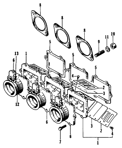 Parts Diagram for Arctic Cat 1995 THUNDERCAT MOUNTAIN CAT SNOWMOBILE REED VALVE ASSEMBLY