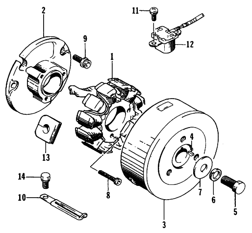 Parts Diagram for Arctic Cat 1995 THUNDERCAT MOUNTAIN CAT SNOWMOBILE MAGNETO
