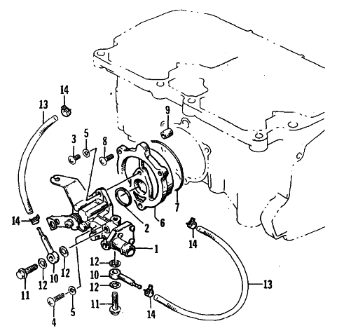 Parts Diagram for Arctic Cat 1995 WILDCAT SNOWMOBILE OIL PUMP