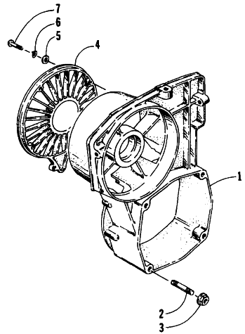 Parts Diagram for Arctic Cat 1995 Z 440 SNOWMOBILE FAN HOUSING