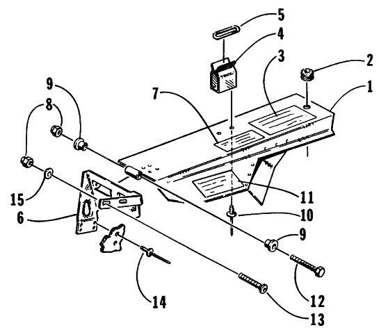 Parts Diagram for Arctic Cat 1995 ZR 440 SNOWMOBILE GUARD ASSEMBLY