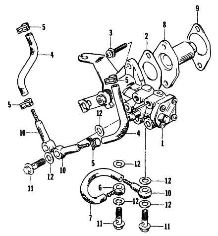 Parts Diagram for Arctic Cat 1995 ZR 400 SNOWMOBILE OIL PUMP