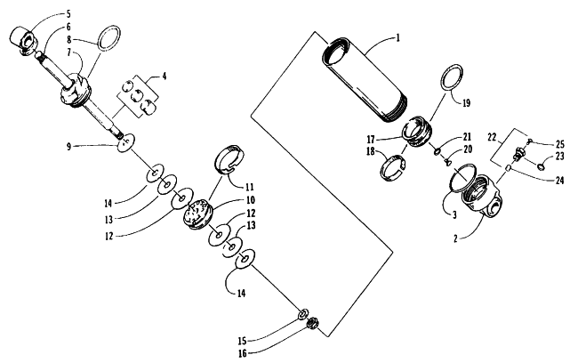 Parts Diagram for Arctic Cat 1995 ZR 580 EFI SNOWMOBILE FRONT SUSPENSION SHOCK ABSORBER