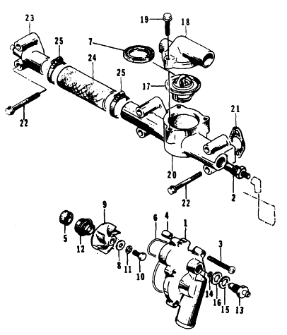 Parts Diagram for Arctic Cat 1995 ZRT 600 SNOWMOBILE WATER PUMP/MANIFOLD