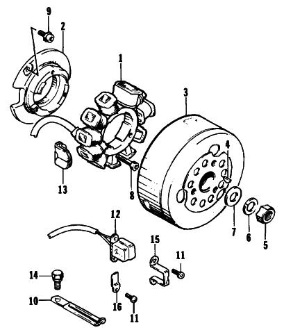 Parts Diagram for Arctic Cat 1995 ZRT 600 SNOWMOBILE MAGNETO
