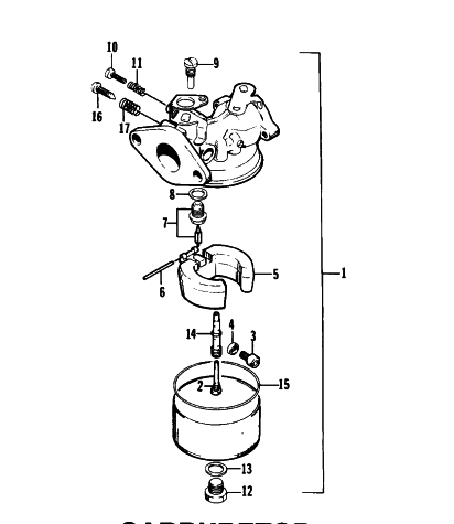 Parts Diagram for Arctic Cat 1995 KITTY CAT SNOWMOBILE CARBURETOR