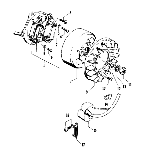 Parts Diagram for Arctic Cat 1996 KITTY CAT SNOWMOBILE MAGNETO