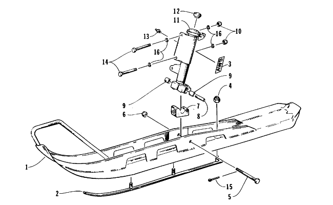 Parts Diagram for Arctic Cat 1996 PANTHER LC SNOWMOBILE SKI AND FRONT SUSPENSION