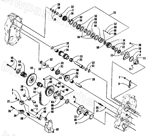 2 SPEED DROPCASE ASSEMBLY diagram