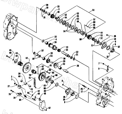 2 SPEED DROPCASE ASSEMBLY diagram