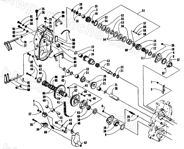 2 SPEED DROPCASE ASSEMBLY diagram