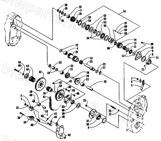 2 SPEED DROPCASE ASSEMBLY diagram