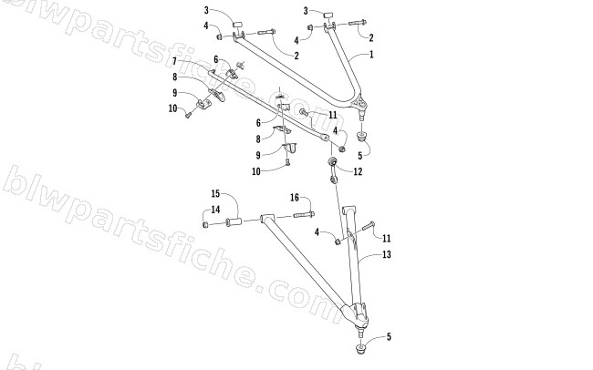 A-ARM AND SWAY BAR ASSEMBLY diagram