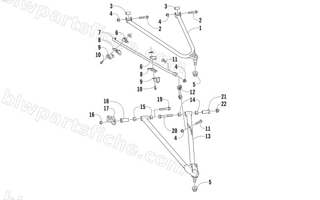 A-ARM AND SWAY BAR ASSEMBLY diagram