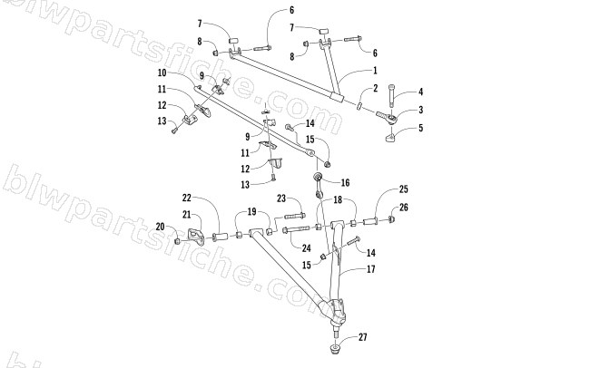 A-ARM AND SWAY BAR ASSEMBLY diagram