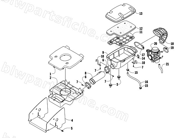 AIR INTAKE ASSEMBLY diagram