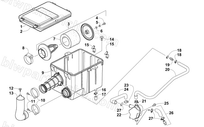 AIR INTAKE ASSEMBLY diagram