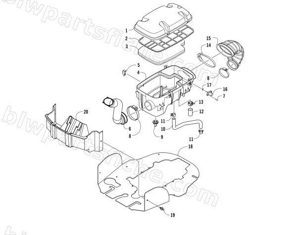 AIR INTAKE ASSEMBLY diagram