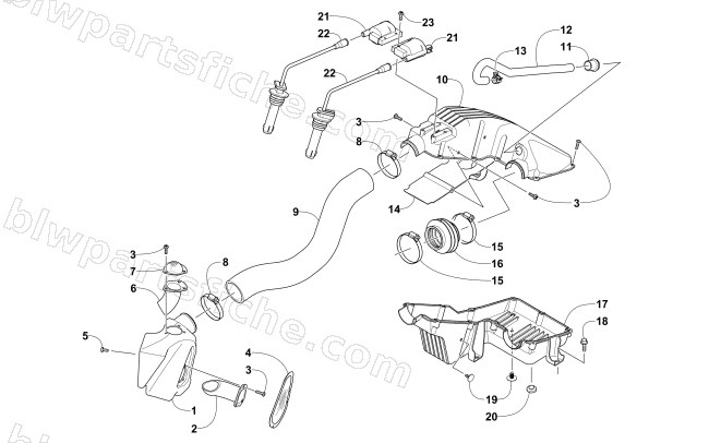 AIR INTAKE ASSEMBLY diagram