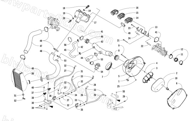 AIR INTAKE ASSEMBLY diagram
