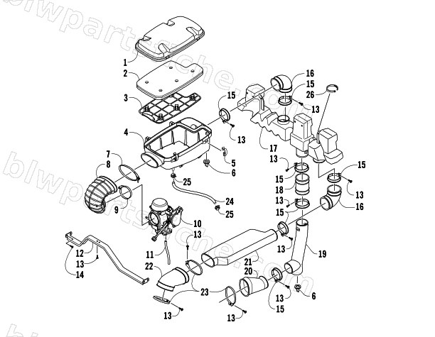 AIR INTAKE ASSEMBLY diagram