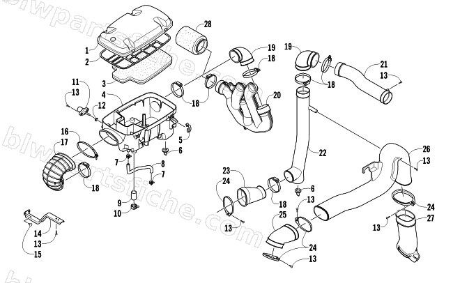 AIR INTAKE ASSEMBLY diagram