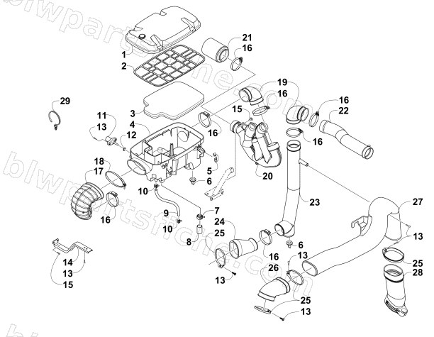 AIR INTAKE ASSEMBLY diagram