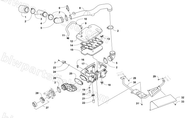 AIR INTAKE ASSEMBLY diagram