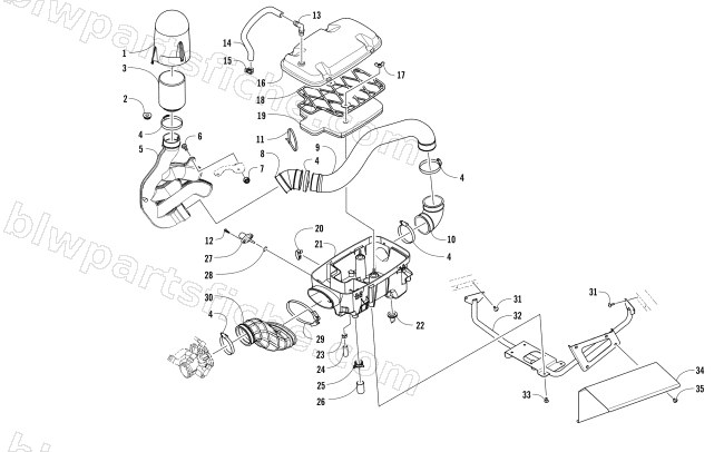 AIR INTAKE ASSEMBLY diagram