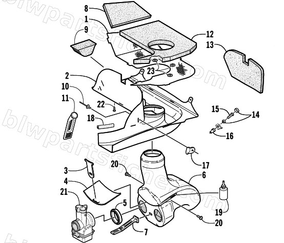 AIR SILENCER ASSEMBLY diagram