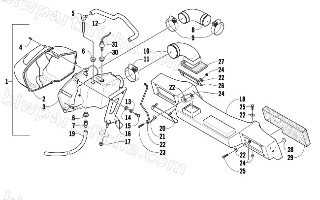 AIR SILENCER ASSEMBLY diagram