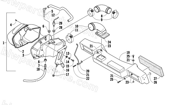 AIR SILENCER ASSEMBLY diagram