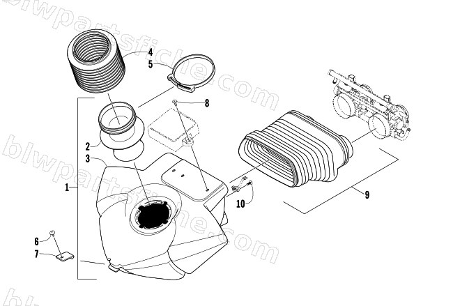 AIR SILENCER ASSEMBLY diagram