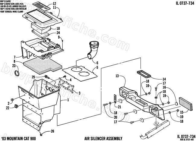 AIR SILENCER ASSEMBLY diagram