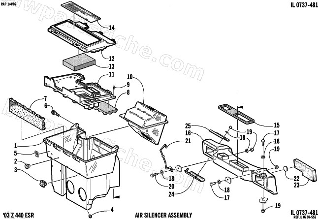 AIR SILENCER ASSEMBLY diagram