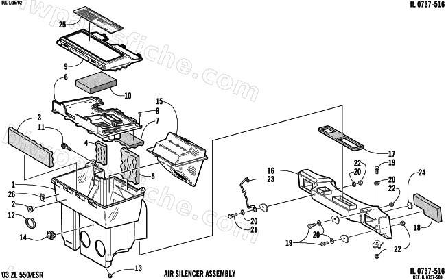 AIR SILENCER ASSEMBLY diagram