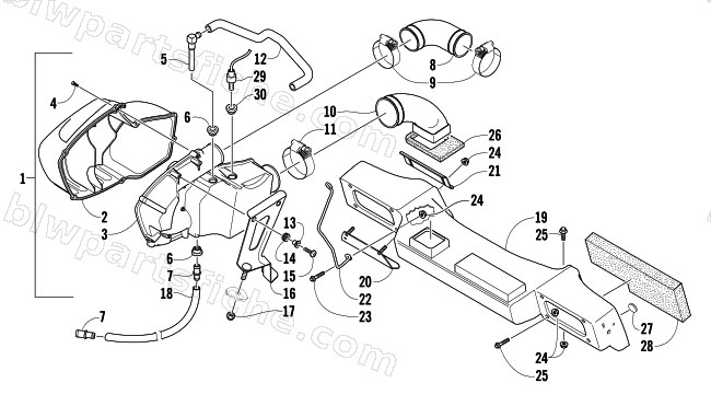 AIR SILENCER ASSEMBLY diagram