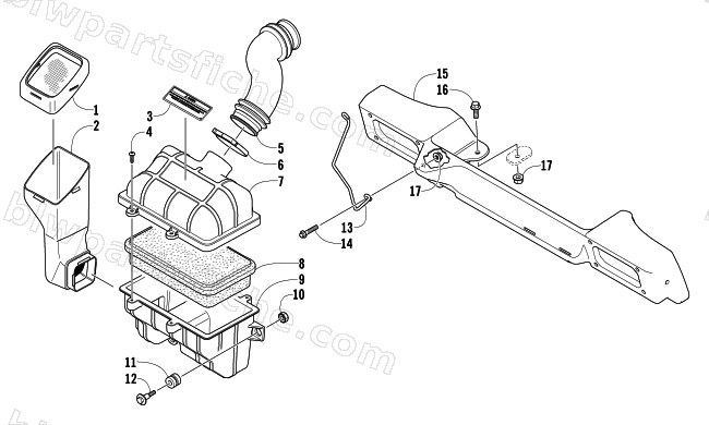 AIR SILENCER ASSEMBLY diagram