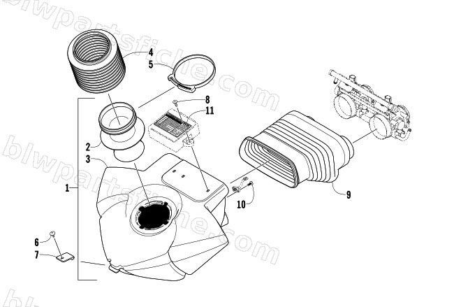 AIR SILENCER ASSEMBLY diagram
