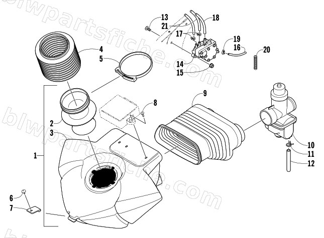 AIR SILENCER ASSEMBLY diagram
