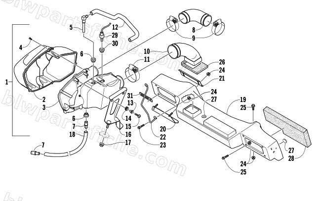 AIR SILENCER ASSEMBLY diagram