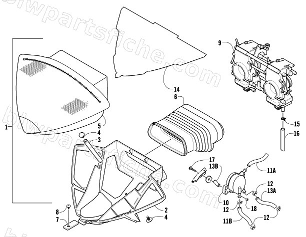 AIR SILENCER ASSEMBLY diagram