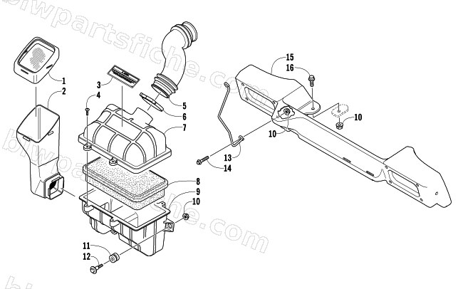 AIR SILENCER ASSEMBLY diagram