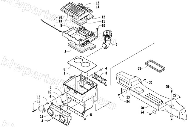 AIR SILENCER ASSEMBLY diagram