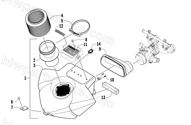 AIR SILENCER ASSEMBLY diagram