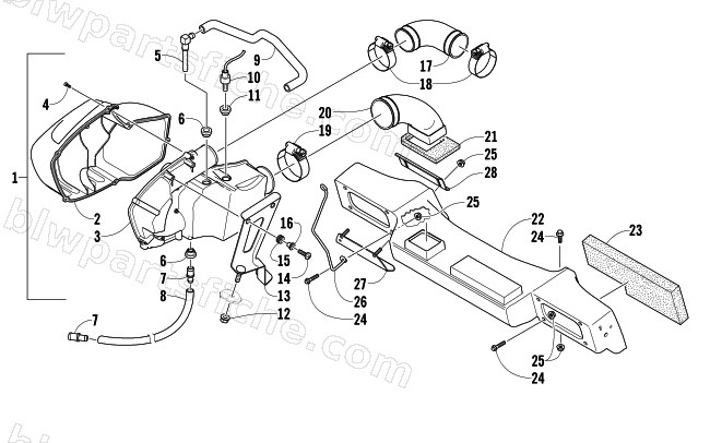 AIR SILENCER ASSEMBLY diagram