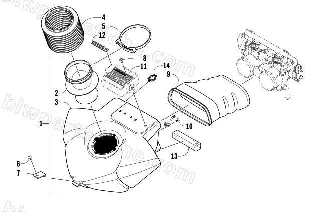 AIR SILENCER ASSEMBLY diagram