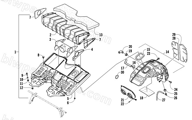 AIR SILENCER ASSEMBLY diagram